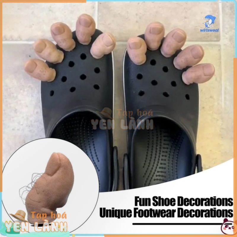 Wirlsweal Mũi To Làm Tắc Giày Quyến Rũ Thực Tế Nhẹ DIY Tắc Dép Sandal Nhựa 3D Ngón Chân Trang Trí Trẻ Em Người Lớn Phụ Kiện Giày