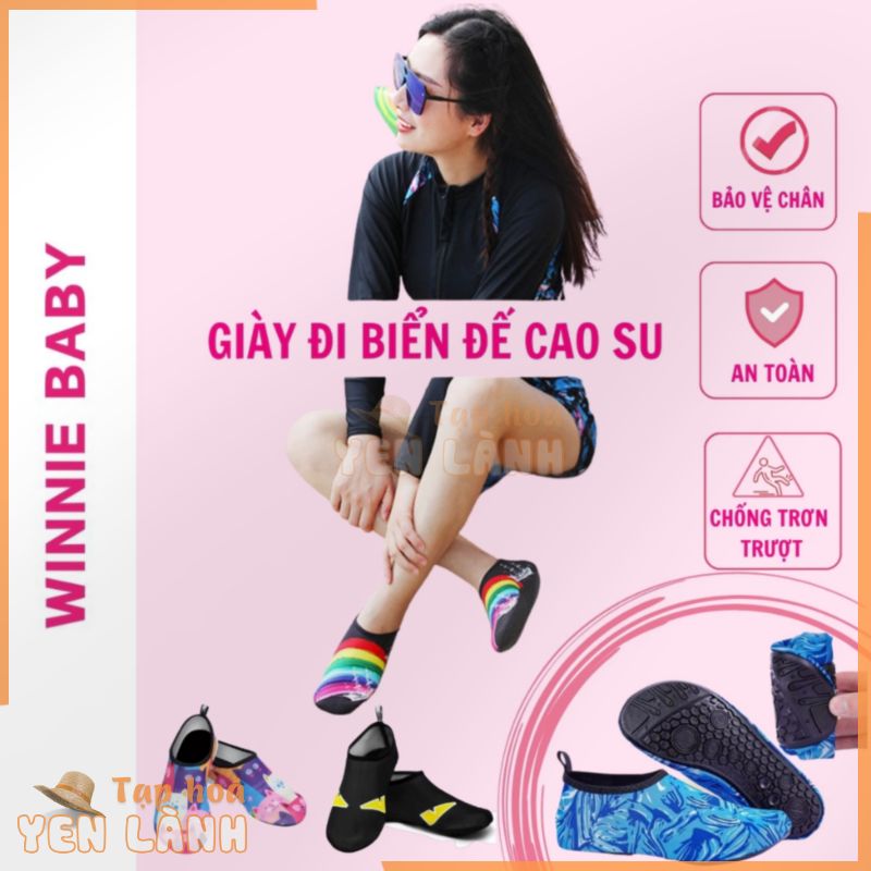 [SIZE NGƯỜI LỚN] Giày Đi Biển, Dép Đi Biển Đi Bơi, Đồ Bơi, Đồ Đi Biển, Tập Yoga Đế Cao Su Bảo Vệ Chân Chống Trơn Trượt