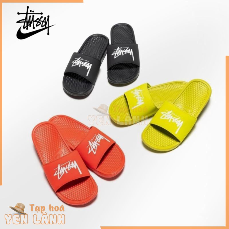 [Bao gồm hộp đựng giày] NikeXStussy100% Giày đi biển đồng thương hiệu Benassi chính hãng Dép nữ Dép đôi xu hướng đường phố DC5239