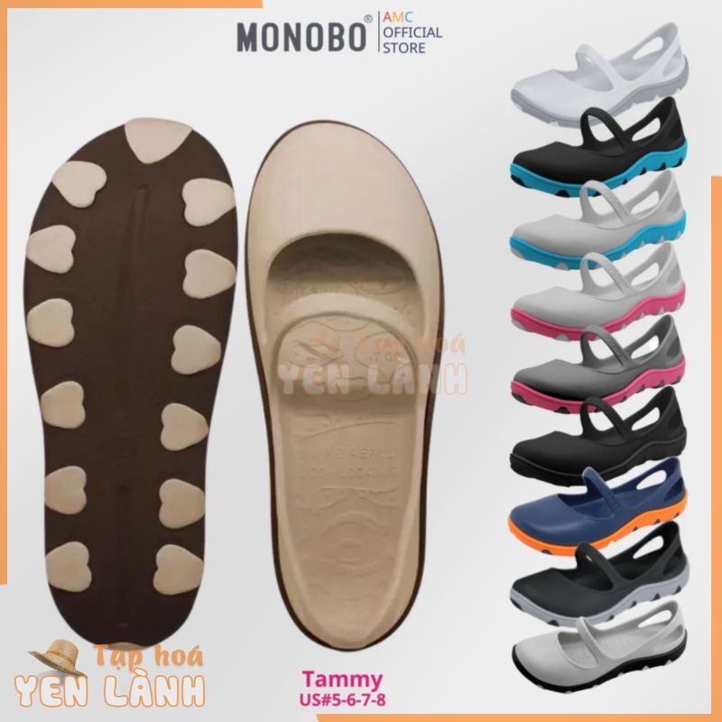 Giày Nhựa Nữ Monobo-Tammy Dép Đi Mưa Thái Lan Dễ Khô, Thông Thoáng, Chống Thấm Nước, Chống Trơn, Dễ Vệ Sinh