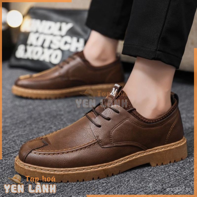 Mùa Xuân Nam Da Giày Phong Cách Anh Cổ Thấp Martin Boots Trang Trọng Phù Hợp Với Người Đi Lại Giày Nam Chống Trơn Trượt Quần Áo