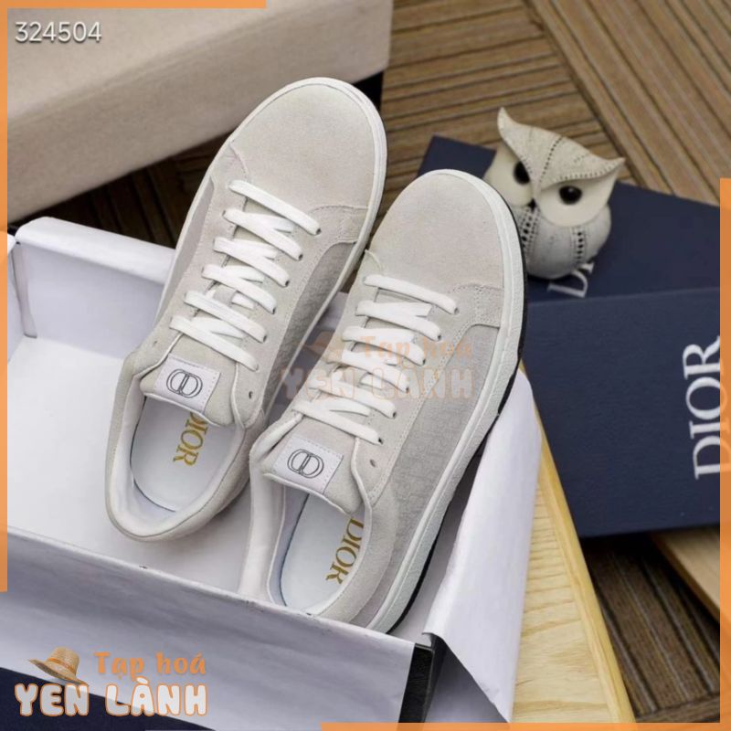 Giày Thể Thao Nam Dior Màu Xám Basic, Giày Sneaker Dior Cao Cấp Fullbox