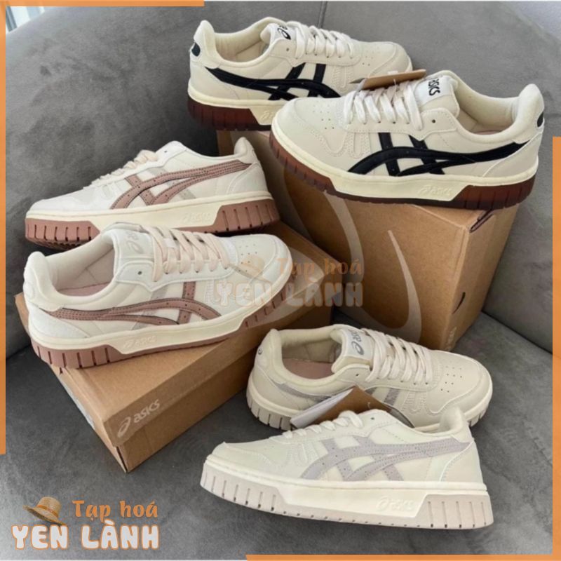 Giày Thể Thao Asics Court MZ Kem Đen Và Kem Xám Mẫu Mới Thiết Kế Độc Lạ Hot Trend 2023