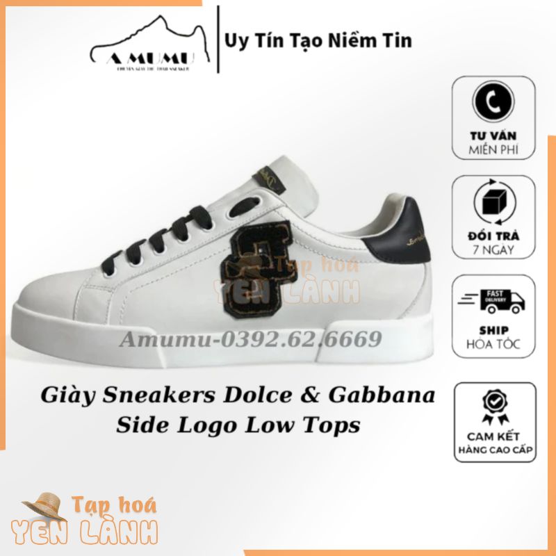 [ GIÀY CHÍNH HÃNG ] Giày Sneaker Nam Dolce & Gabbana D&G CS1558 Lowtop Màu Trắng