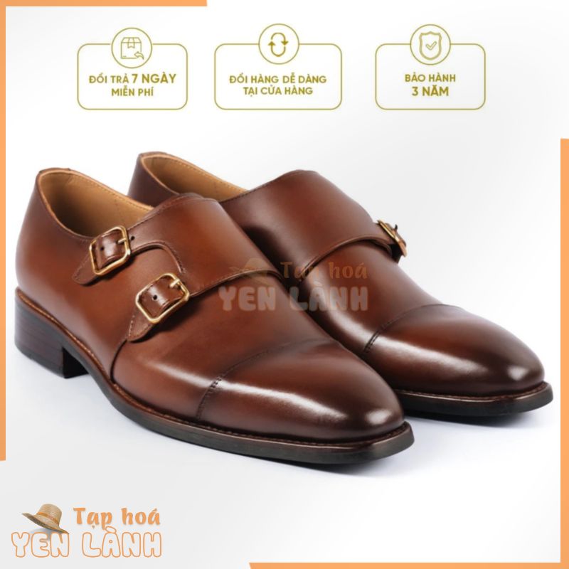 Giày Tây Cao Cấp DOUBLE MONK STRAP – MS04 – Da Bò Ý Lót Trong Da Bò Mộc – Thương hiệu Be Classy