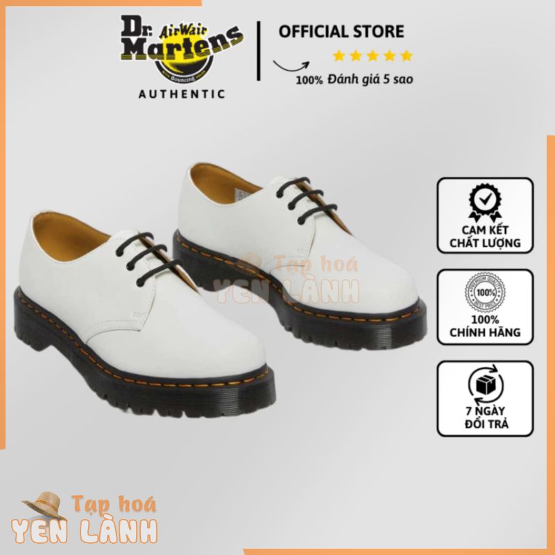 Giày Dr. Martens Chính Hãng Hoàng Phúc 1461 Bex Smooth Leather Oxford Shoes Màu Trắng Cao Cấp