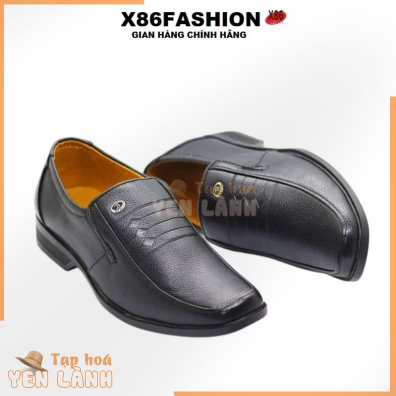 Giày tây nam cho người trung niên 2 màu nâu và đen đế khâu chăc chắn X86fashion-OG04