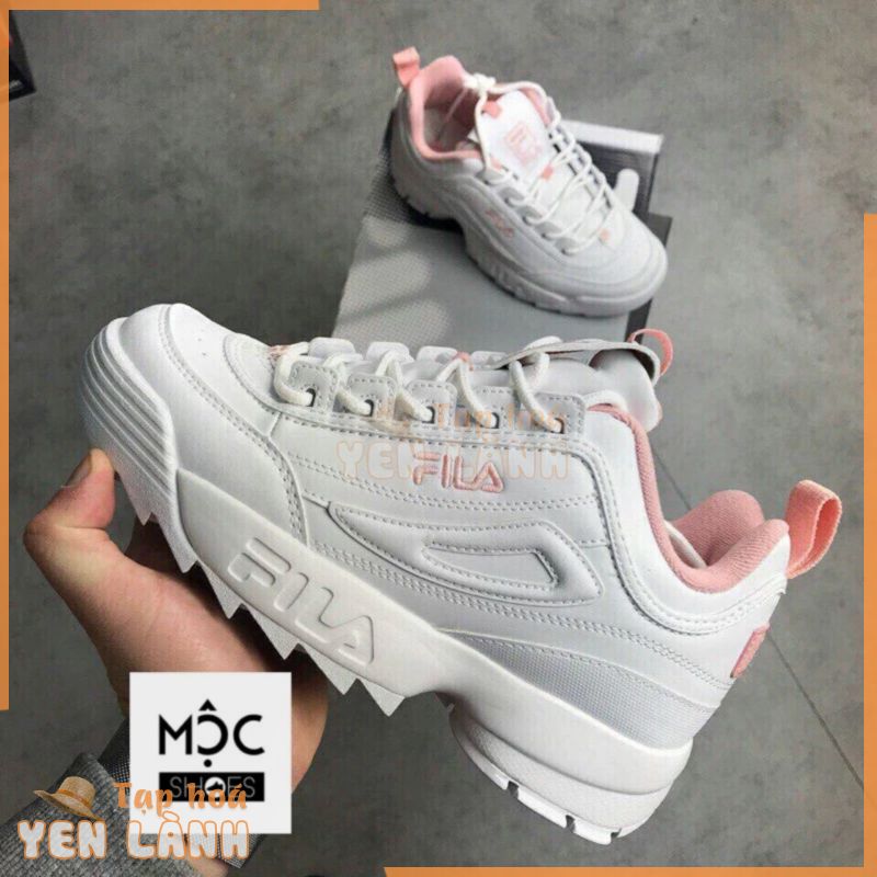 Giày thể thao Sneaker Fila Disruptor 2 màu Trắng Hồng