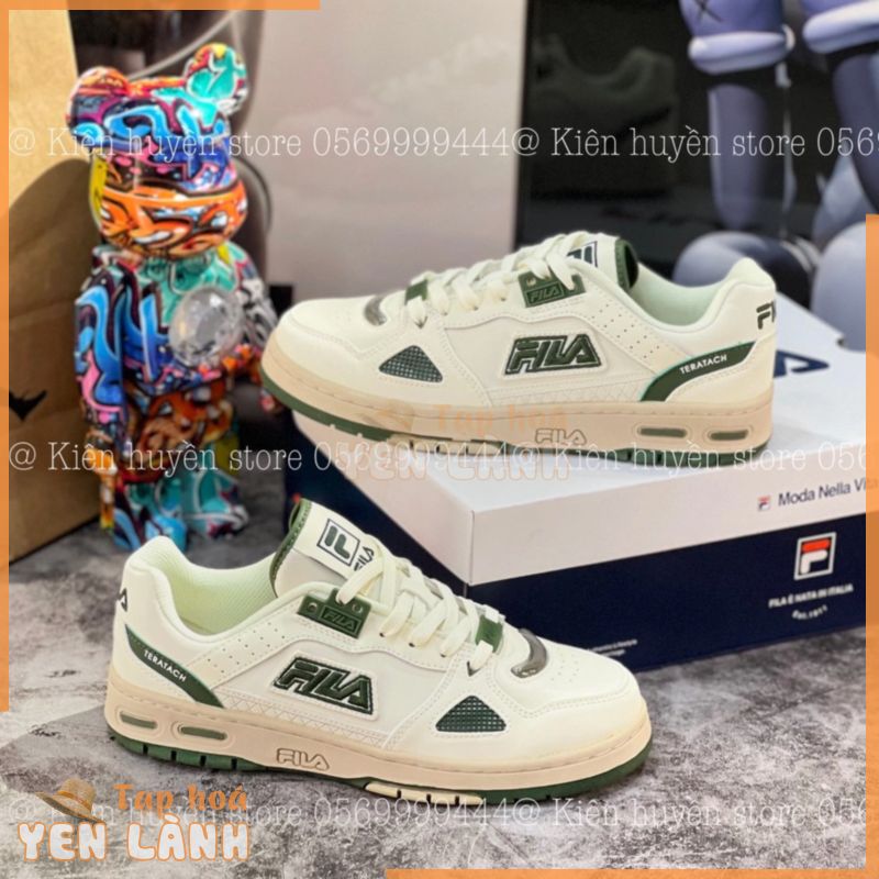 Giày Thể thao Fila Teratach 600 Low White Green, Giày Fila trắng xanh lá.