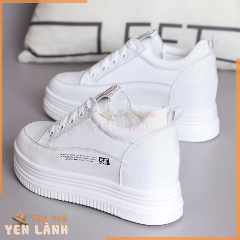 Giày Sneaker Nữ G83 Màu Trắng Độn Đế Tăng Chiều Cao Hàn Quốc. Giày Thể Thao A1 Nữ Đẹp Giá Rẻ