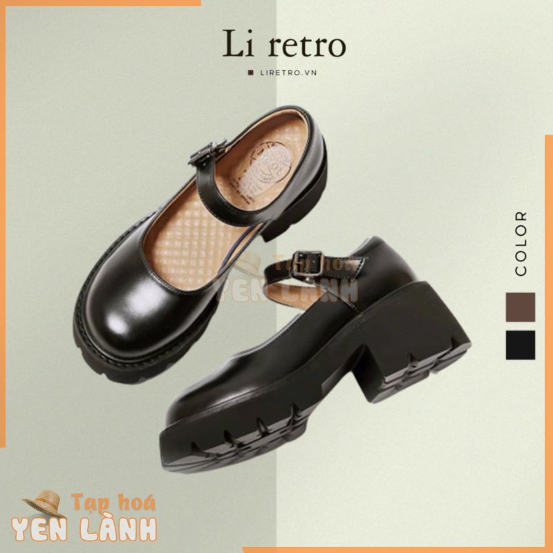 [10197] Giày Platform Mary Jane – Giày da nữ vintage Li retro (giày da thật – genuine leather)