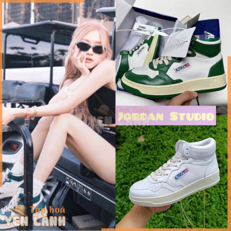 [SẴN ĐỎ 38,XANH 36,37,39,42,ĐEN 39] Giày sneaker Autry cổ cao hot giống Rosé,Jennie,Lisa Blackpink, Han So Hee