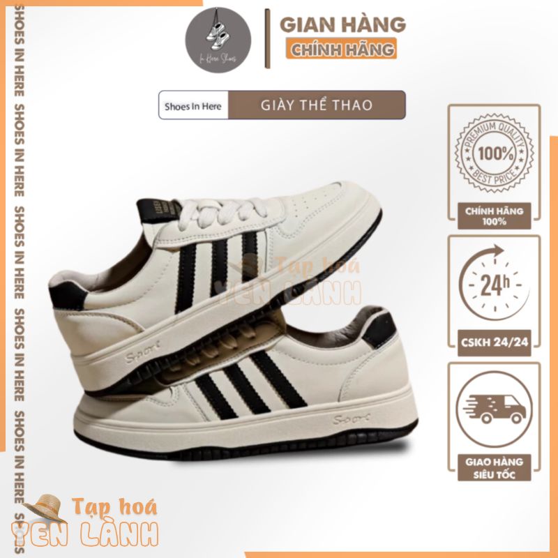 Giày Thể Thao Nữ 3 Vạch – Giày Thể Thao Shoes In Here Chất Liệu Cao Cấp, Mềm Họa Tiết Nổi Bật Giúp Bảo Vệ Đôi Chân Bạn