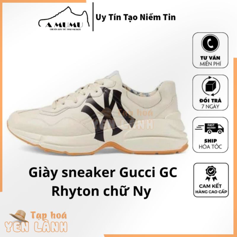 [ GIÀY CHÍNH HÃNG ] Giày Sneaker Gucci Chunky NY Độn Đế Bản Cao Cấp Full Bill Tag Mac Đầy Đủ