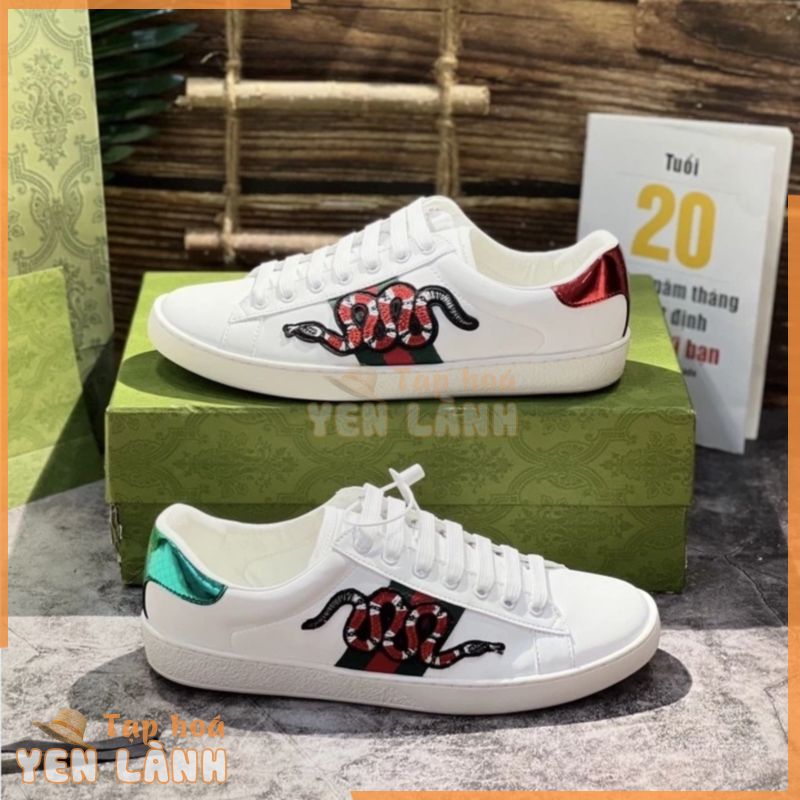 Giày Gucci ACE Rắn Đính Đá, GC Rắn Thêu Cao Cấp Full size Nam Nữ Full Box Bill