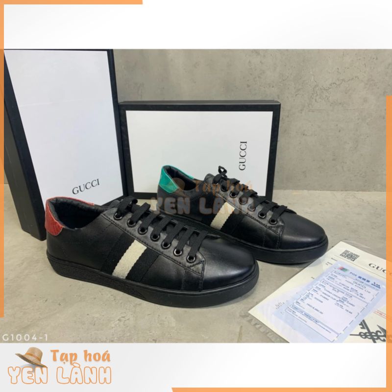 Giày Sneakers – Giày Gucci Kẻ Đen Trắng Thời Trang Nam