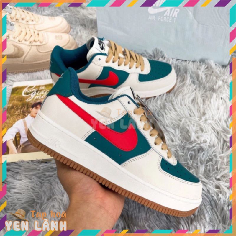 Giày _N-ike Air Force 1, A-F1 gucci xanh đỏ đế Air, Cao cấp nhất full box 2024