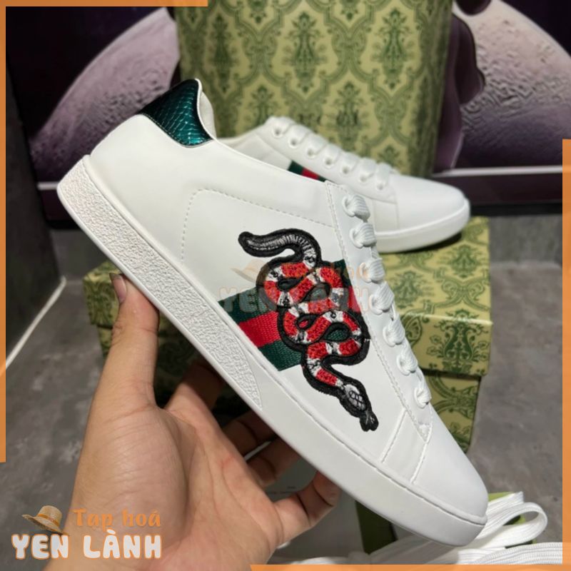 [   CHÍNH HÃNG ] Giày Gucci Ace Embroidered ‘Snake’ BACKDOOR AUTHENTIC. Giày Sneaker GC Rắn Thuê Nam Nữ. Bao Check