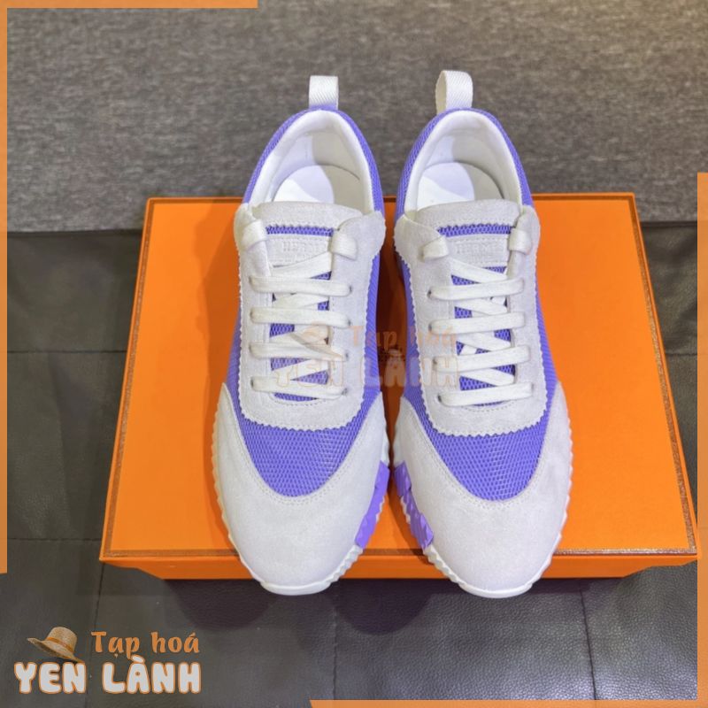 Giày sneaker da thật thời trang cao cấp Hermes HM thiết kế thể thao, năng động