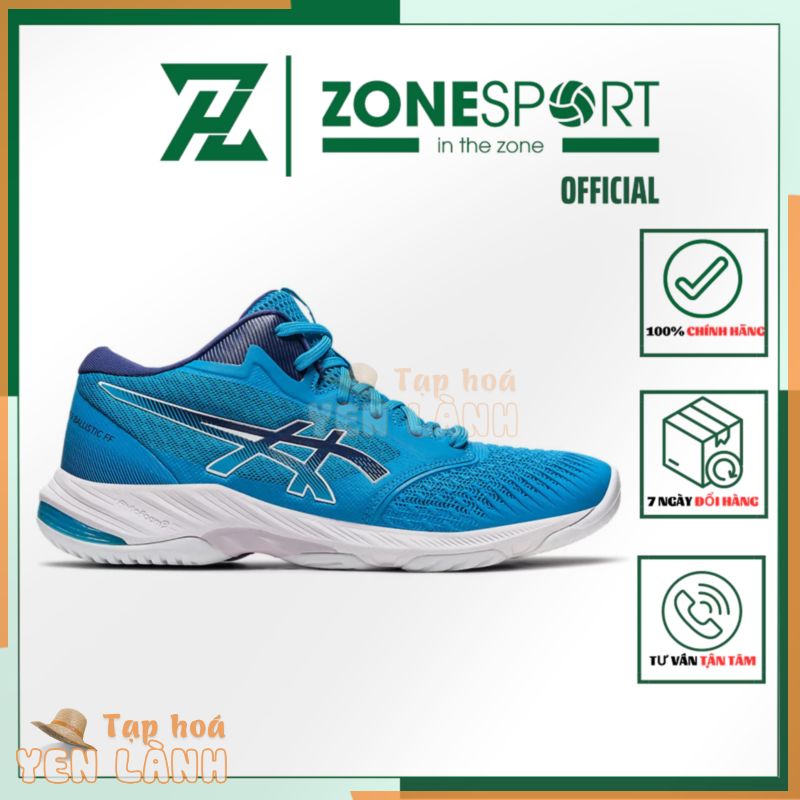 Giày Asics GeL NETBURNER BALLISTIC FF MT 3 Mid Xanh – Giày Chuyên Bóng Chuyền cao cấp cổ cao ôm chân hỗ trợ bật nhảy tốt