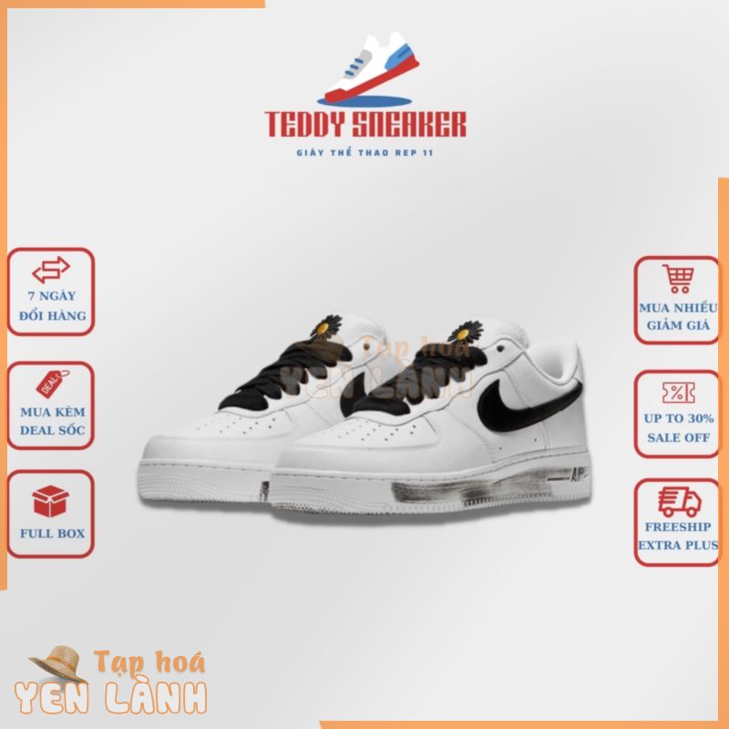 Giày Thể Thao   Trắng Hoa Cúc Paranoise 2.0 Tróc Sơn – Giày Sneaker AF1 Trắng Hoa Cúc Nam Nữ Cao Cấp Full Box