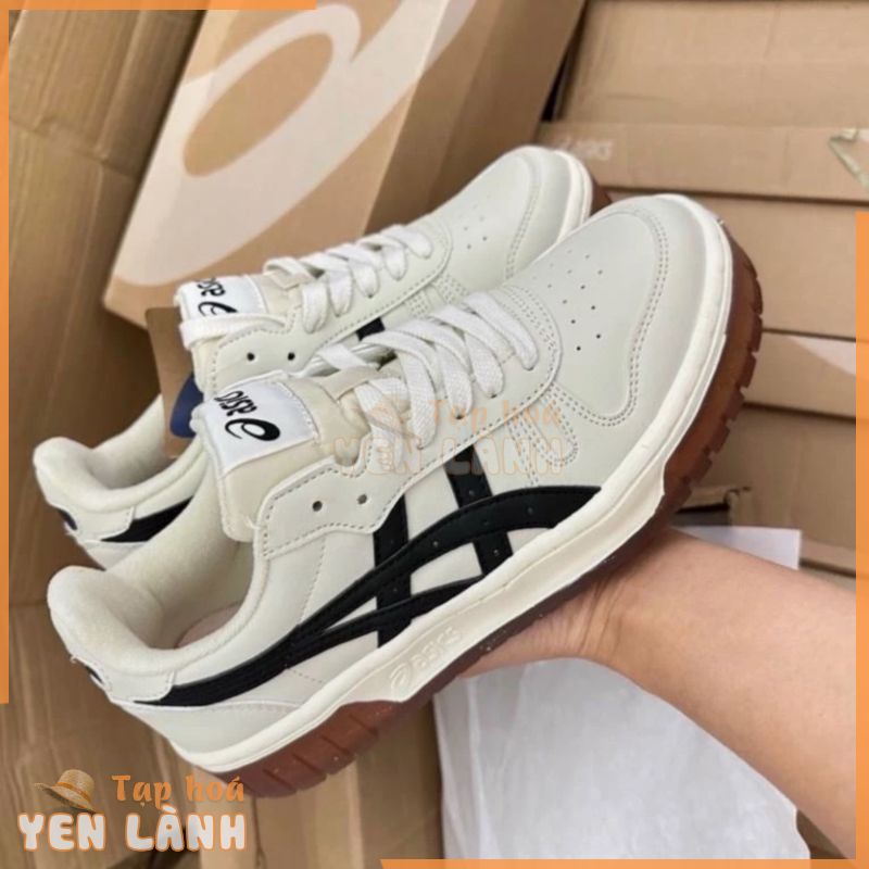 Giày Học sinh  Asics Nam Nữ –  Giày Thể Thao Acics Asic Xám Nâu Trắng Hàng Bản Cao Cấp Full Box Bill – Niceshoes