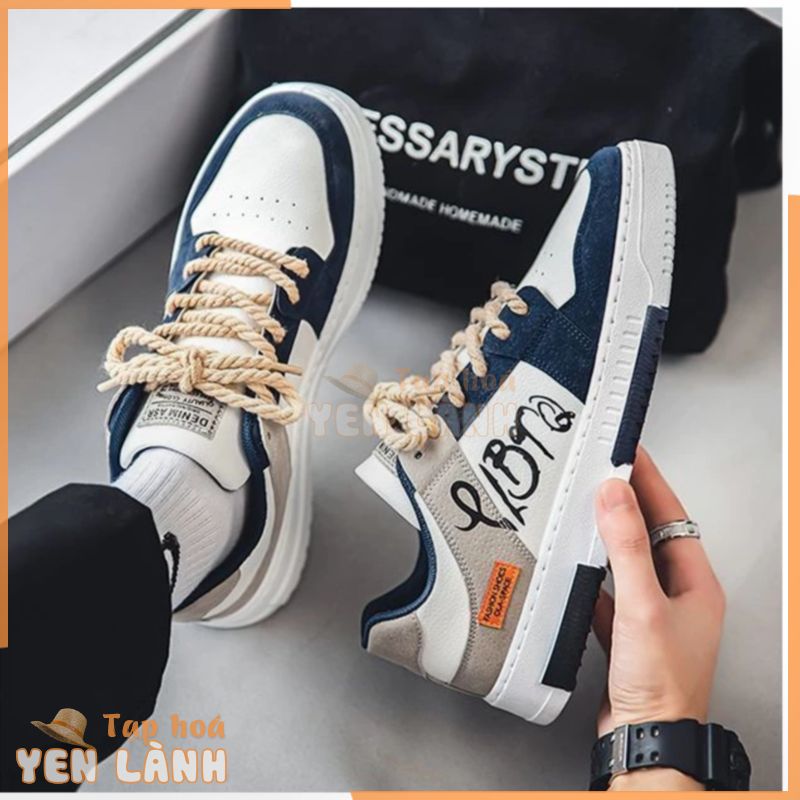 Giày Sneaker Nam cổ thấp Phong Cách Nhật Bản Thời Trang Học Sinh Thời trang giầy thể thao nam cao su đáy dày g_c05