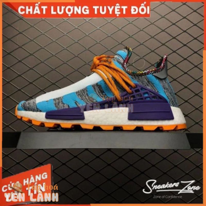 (FREE SHIP + HỘP + QUÀ) Giày thể thao NMD Human Race Solar HU MB3L3 M1L3L3 Xám xanh đế cam siêu đẹp cho nam và nữ 3) =.=