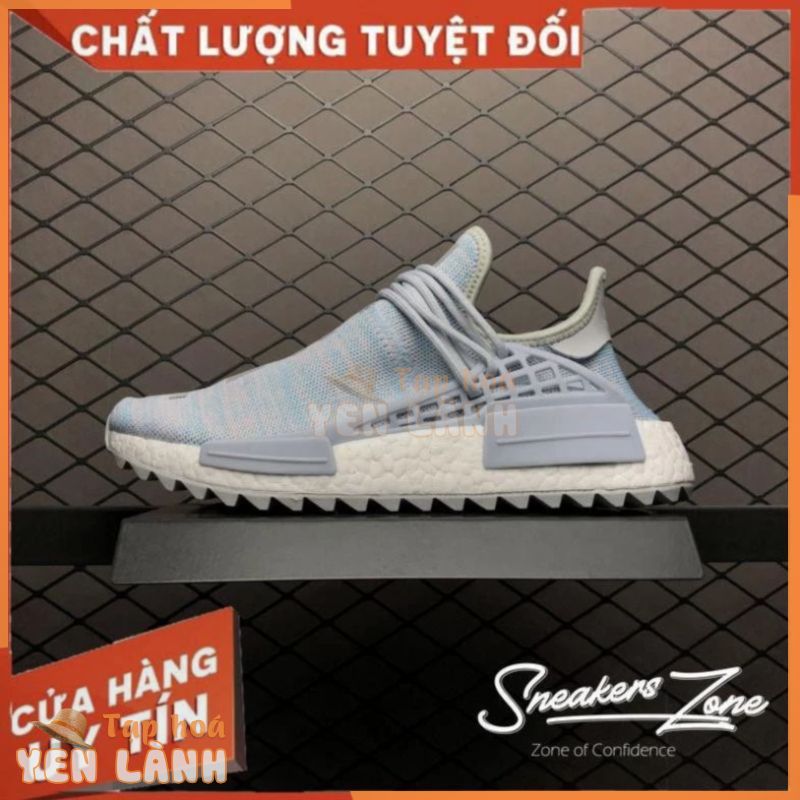 (FREE SHIP + HỘP + QUÀ) Giày thể thao Pharrell x BBC x NMD Human race Trail Màu xanh ngọc nhạt GIẢM GIÁ 20 % !!!