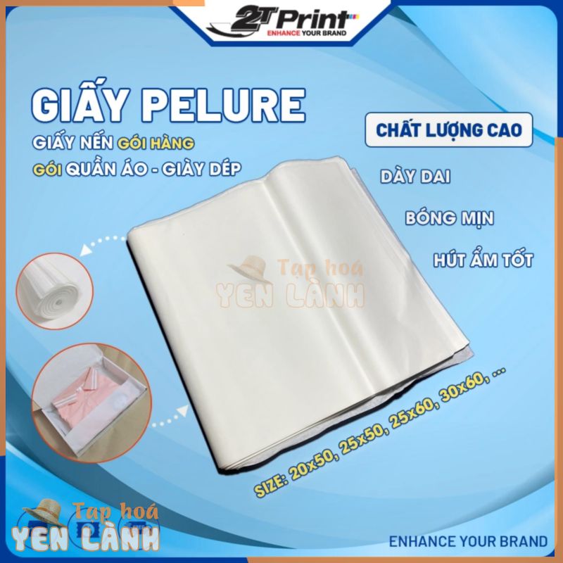 Giấy Pelure, Giấy Nến Gói Hàng Size 55x83cm & 83x110cm Loại Bóng Dai Mịn, Hút Ẩm Tốt, Gói Quần Áo, Quà Tặng, Bọc Giày