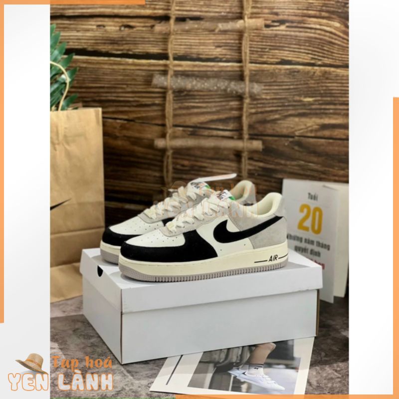 Giày thể thao nam nữ, giày Sneaker Ni’ke AF1 custom xám “Black Ivy” _Hàng cao cấp full box , full size