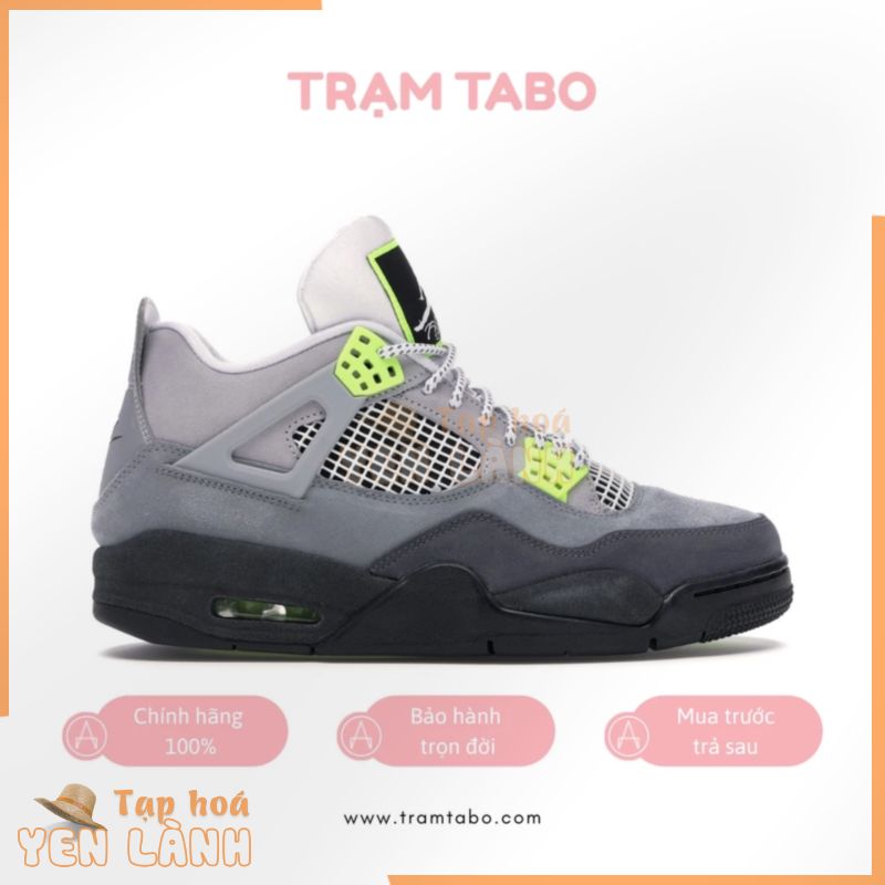 [CHÍNH HÃNG] CT5343-007 – GIÀY NAM AIR JORDAN 4 RETRO GREY VOLT FIRST LOOK – MÀU XÁM/ĐEN