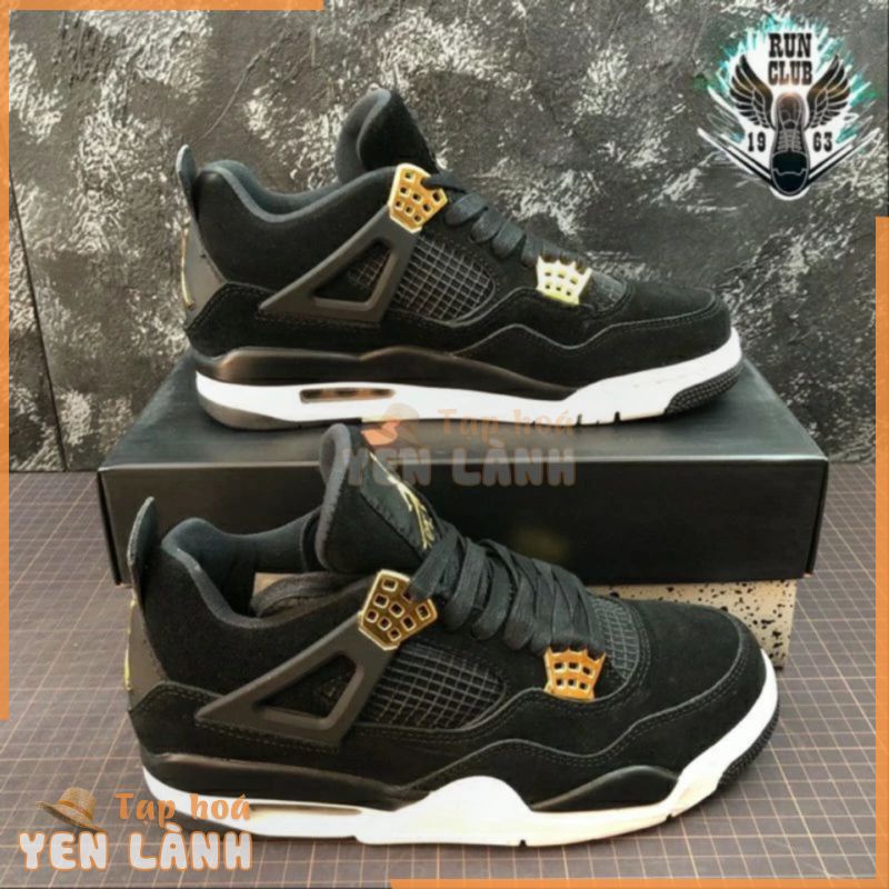 Giầy Air Jordan 4 Royalty black đen đế trắng thời trang, sneaker nam nữ