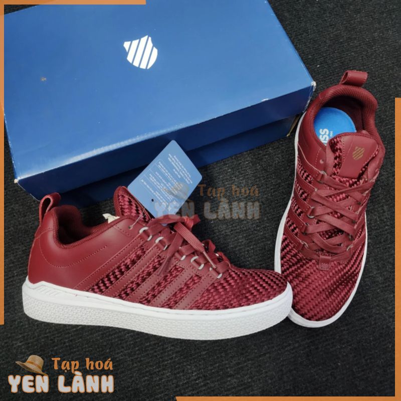 Giày kswiss chính hãng vải đỏ nam nữ cổ thấp