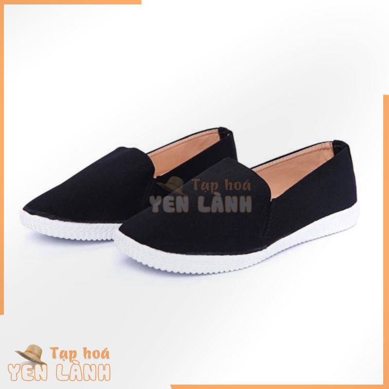 Giày Slip On Nữ Khải Nam Màu Đen