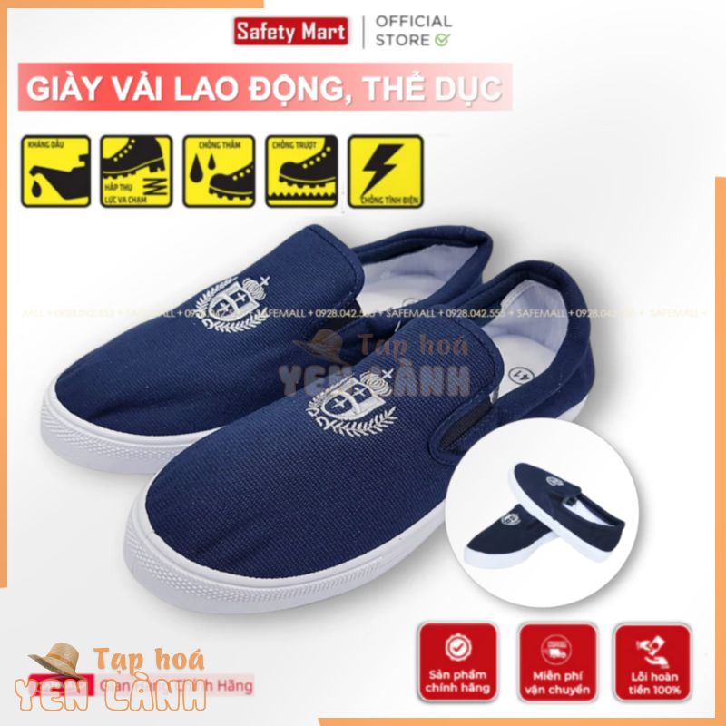 Giày Vải Lười Lao Động Thể Thao Giày Vải Không Dây Nam Nữ Dùng Cho Nhà Máy, Xí Nghiệp – Chính Hãng SafeMall