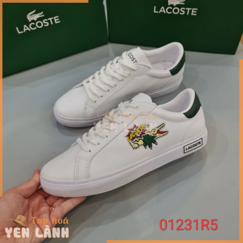 Giày thể thao nam Lacoste Powercourt Leather 222 – Trắng