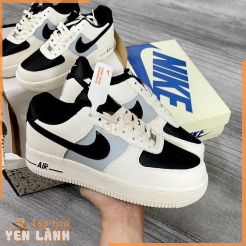 GIÀY AF1 LOW CREAM MŨI ĐEN DA THẬT LAI AU,Giày Air force 1 Brooklyn Sail Black phản quang dễ phối đồ Bản Đẹp 2022-top1s