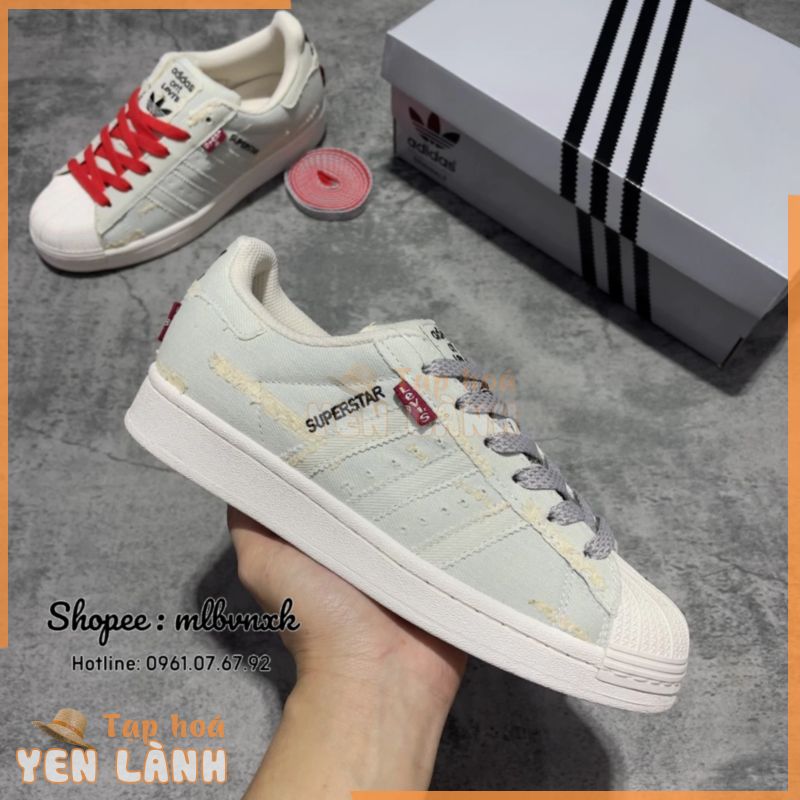 ẢNH THẬT – Giày Sneaker Adidas Sò Levis Jean – GIẦY THỂ THAO NAM NỮ HÀNG XUẤT DƯ FULLTAG