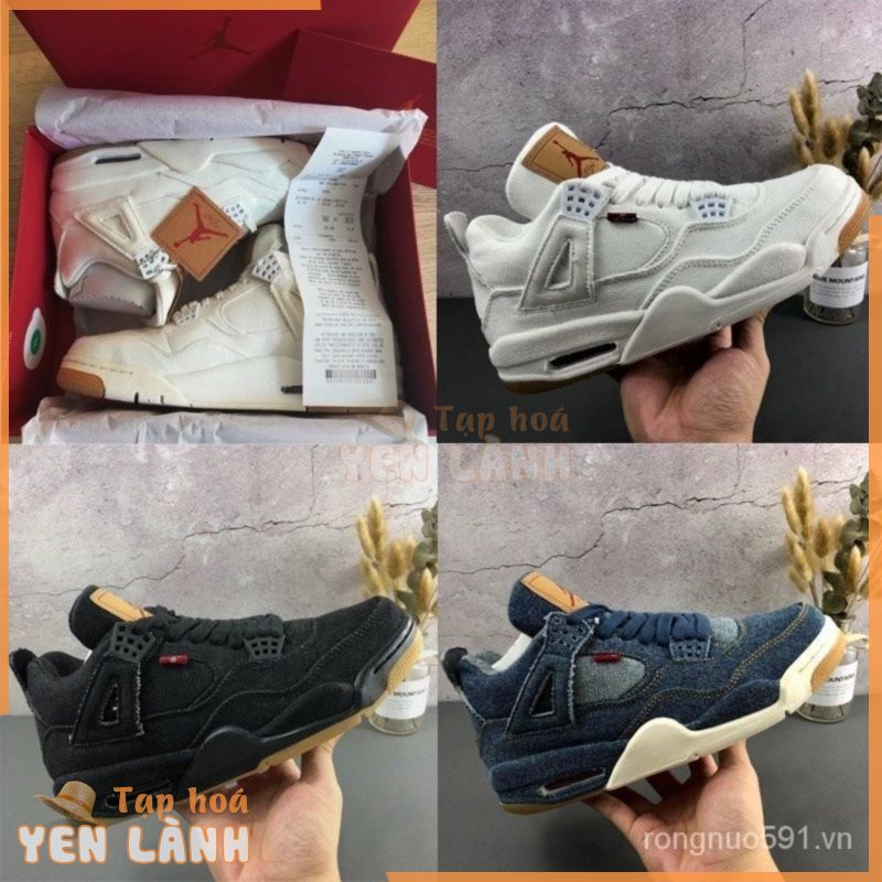 Giày bóng rổ denim trắng / đen / xanh mát nam Cnjj IV NRG x Levis Jr G x Levis 4