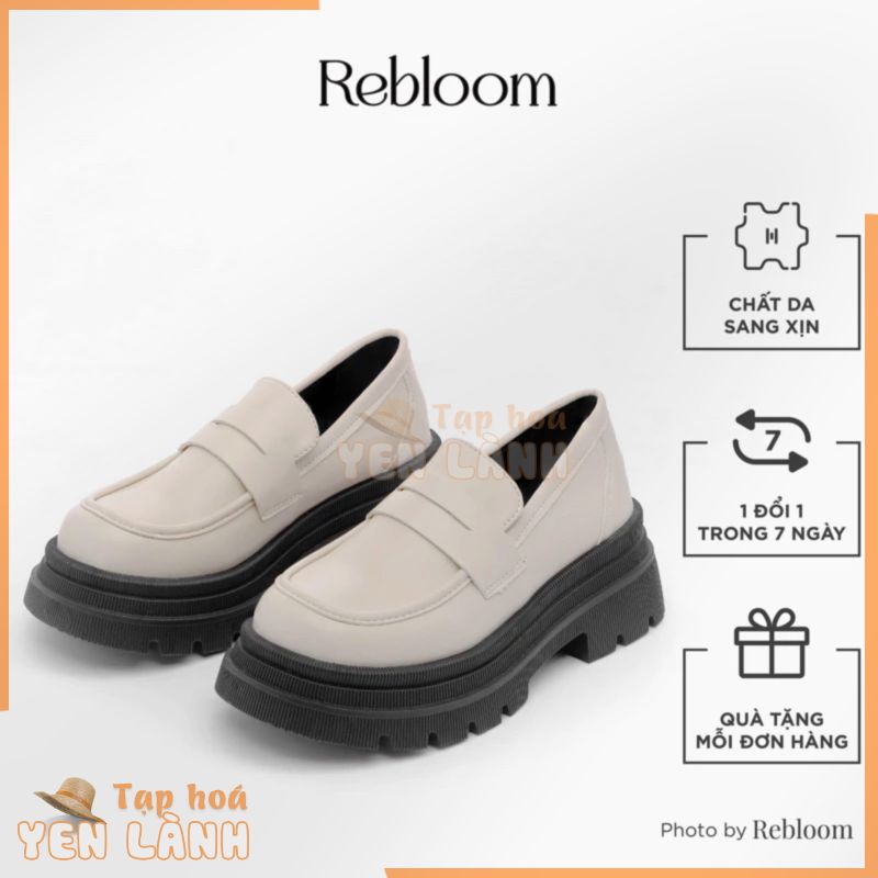 Giày loafer Rebloom – Giày da nữ đế răng cưa cao 5cm phong cách RETRO dành cho nữ – giày trending năm 2024