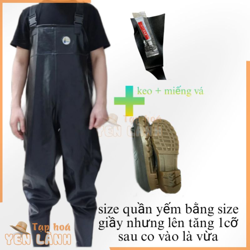 yếm lội bùn lội nước đi theo cỡ giầy