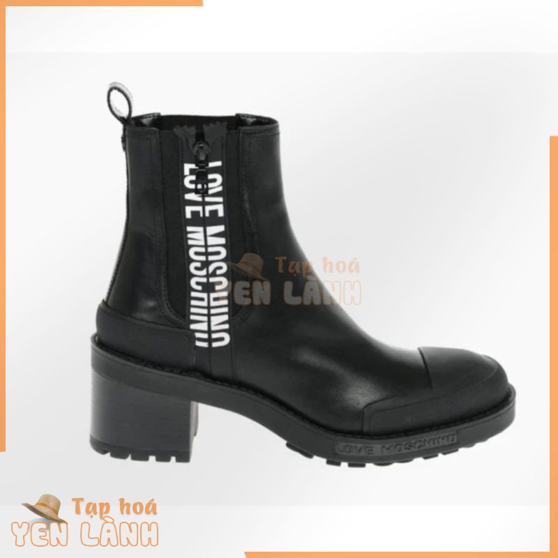 Giày boot MOSCHINO LOVE Giày Bốt Chelsea Da Khóa Kéo  size 38