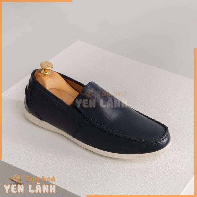 Giày lười nam da bò mũi tròn kiểu dáng thời trang Boat Shoes cực ĐẸP hàng hiệu Tâm Anh mã GNTA190904-X