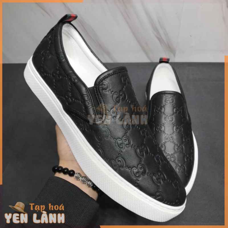 Giày Lười Slip On Nam GC Thời Trang Hàn Quốc Full Box, Giày Lười Nam Giá Rẻ Đế Khâu Da Bóng Siêu Đẹp Y265