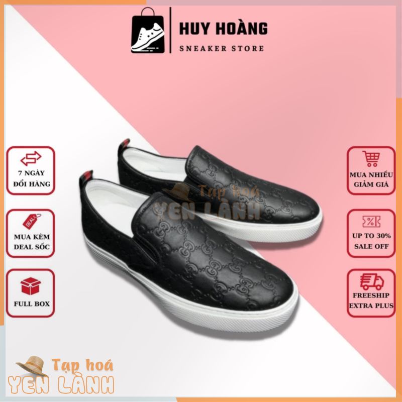 Giày Lười Slip On Nam GC Hàn Quốc Đẹp Giá Rẻ Nhất – Da Bóng – Đế Khâu Chắc Chắc Hàng Cao Cấp Full Box