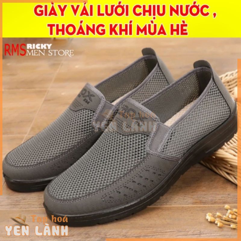 Giày lội nước , đi mưa nam – Giày lười vải lưới nam thoáng khí mùa hè