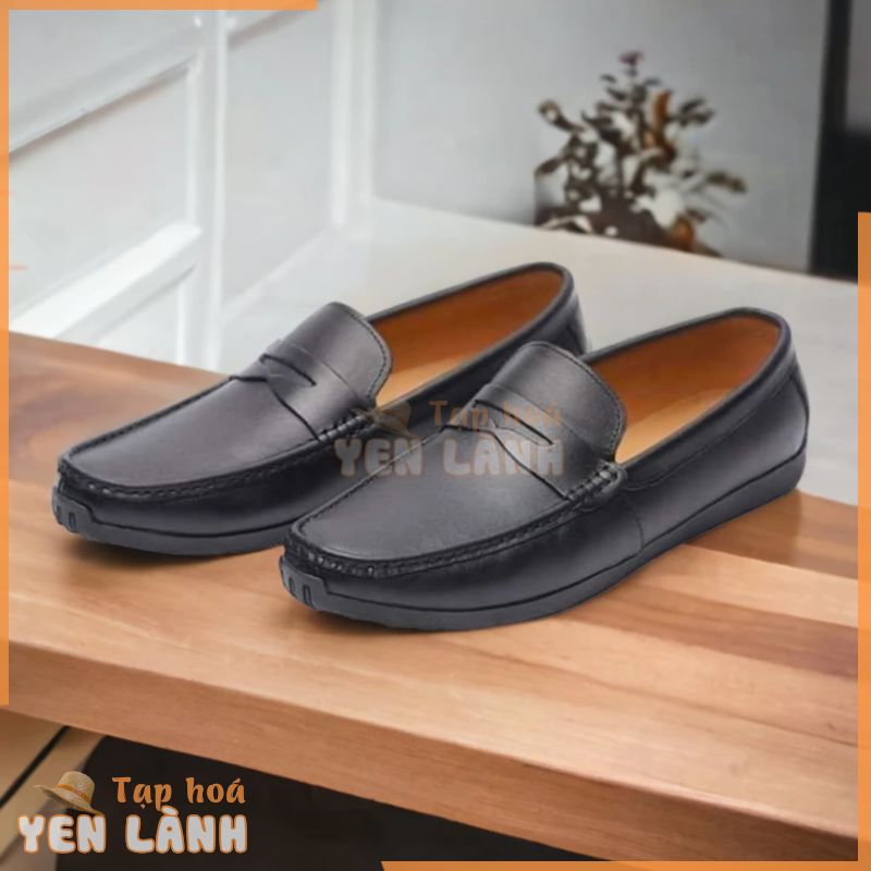 Giày Lười Nam Da Bò CÓ SIZE 38 39 40 41 42 43 44 45 46 Cao Cấp Đế Cao Su Đã Khâu Chắc Chắn Size 38 đến 43 (HÀNG HỘP)R06