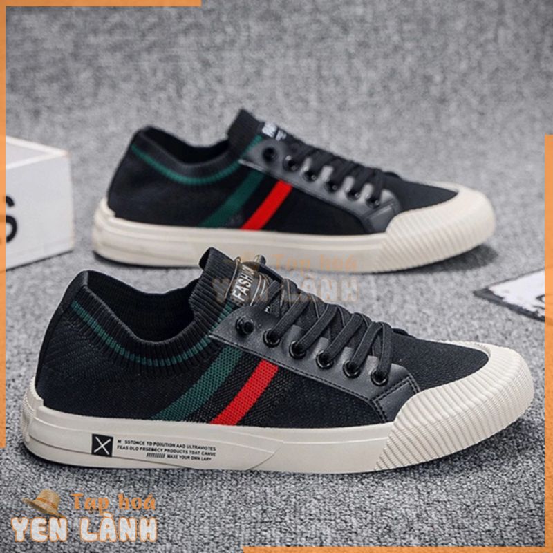 Giày Nam Sneakers, Giày Lười Vải Thoáng Khí Phong Cách Hàn Quốc Trẻ Trung Năng Động