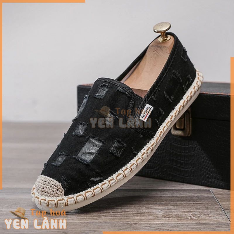 Slip on – Giày lười vải nam chất liệu bò rách thoáng khí, đế cao su chống trơn trượt – Mã SP 2927